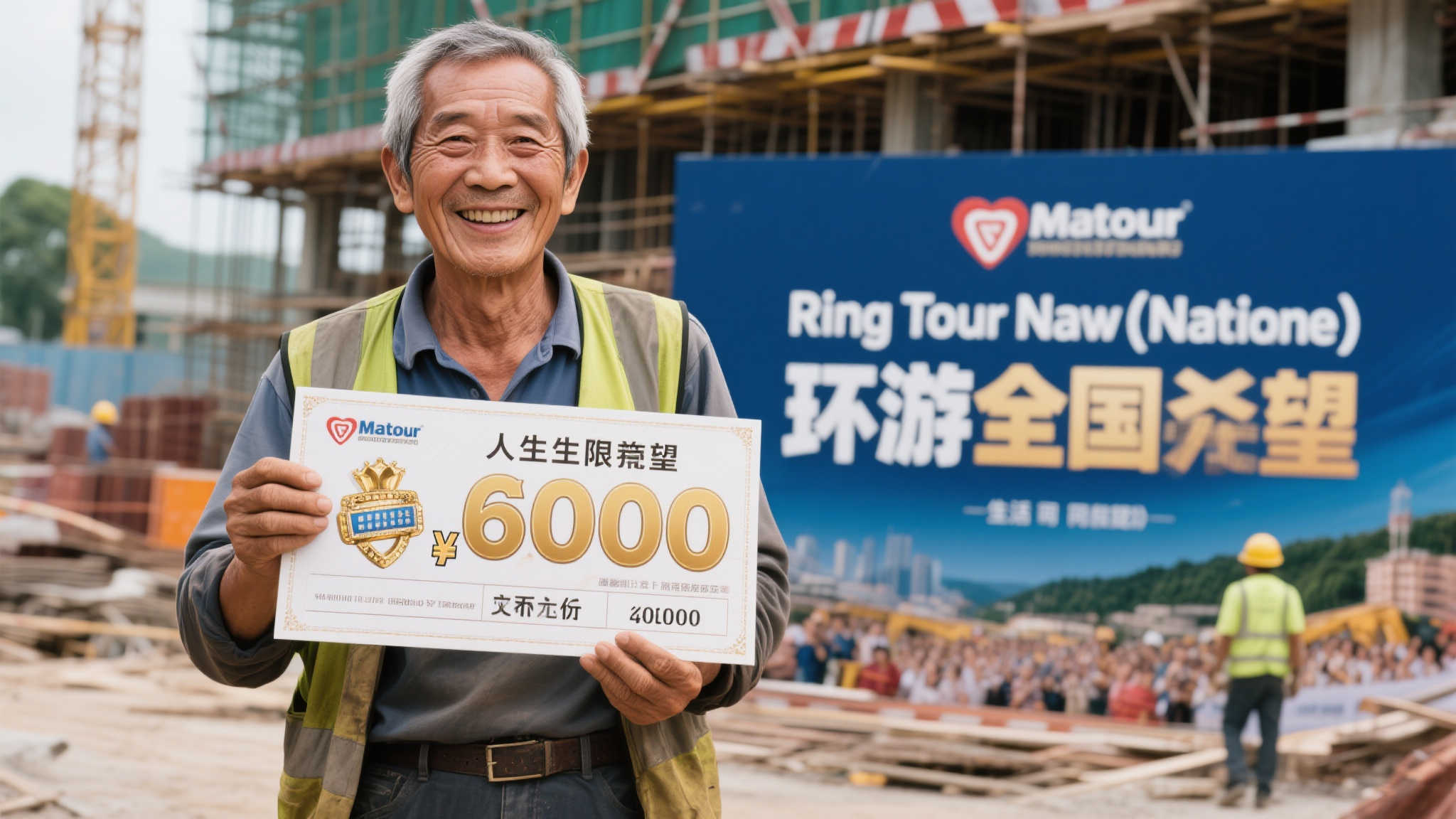 64岁建筑工喜中6千万彩票巨奖，驾新车开启全国环游之旅